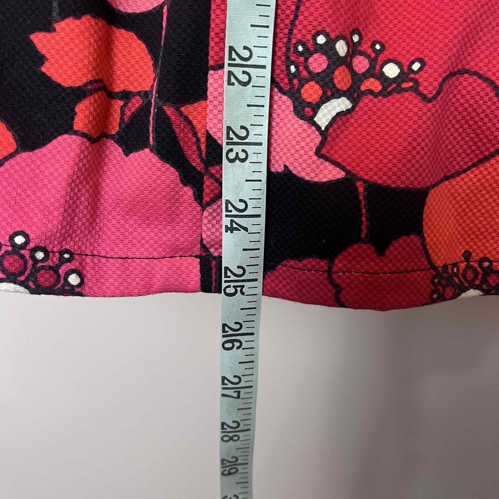 Judith March Pink Large Floral Print Sweetheart Neckline Pleated Strapless Dress - Picture 5 of 13